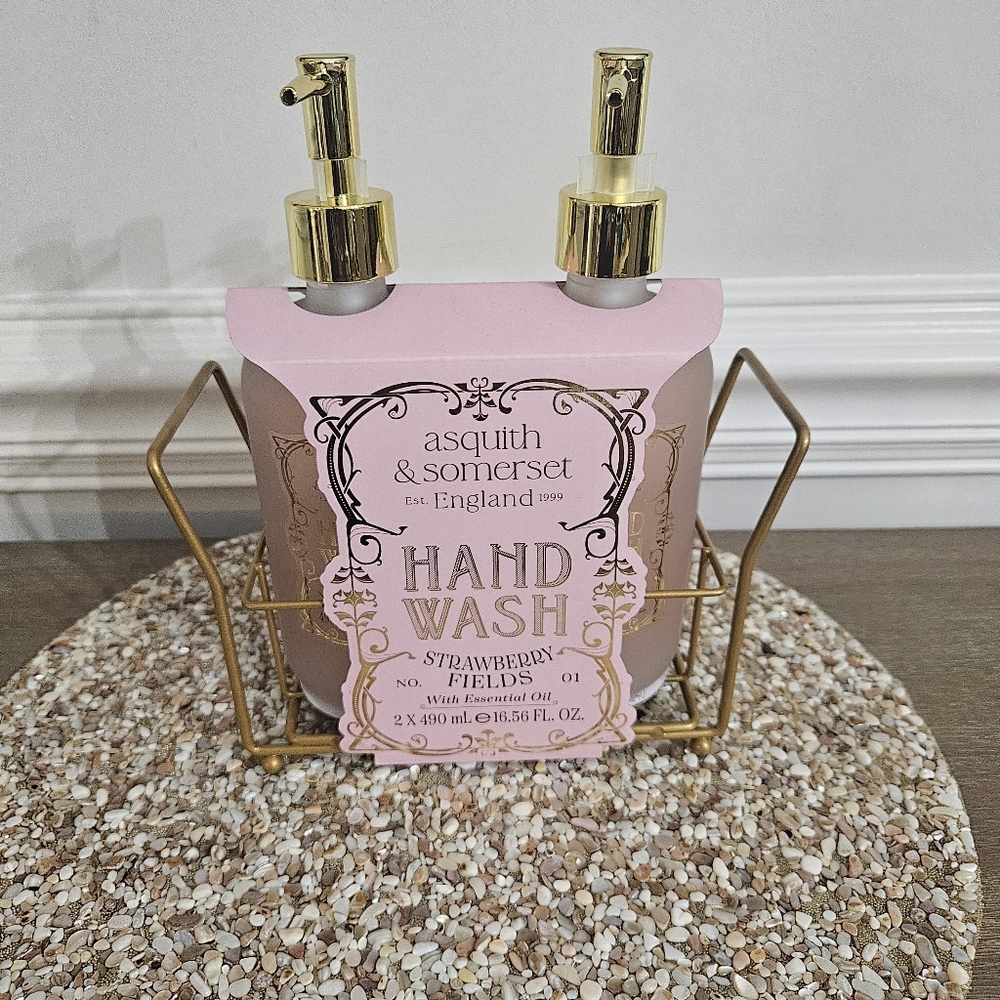 2 Pack With Display Asquith & Somerset Strawberry Fields Hand Wash NWT 16.56 Oz…